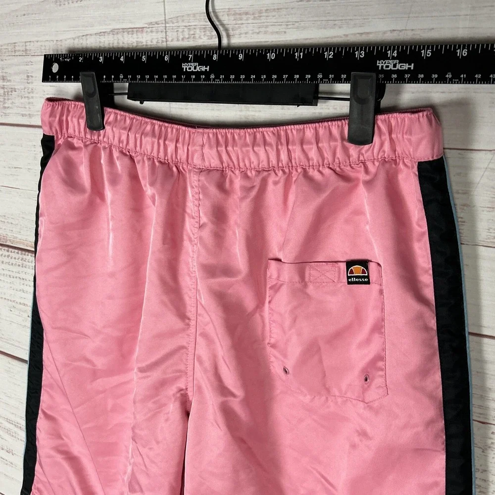 Ellesse Swim Trunks Mens Large (32-34) Shorts Pink Mesh Lined Polyester 10